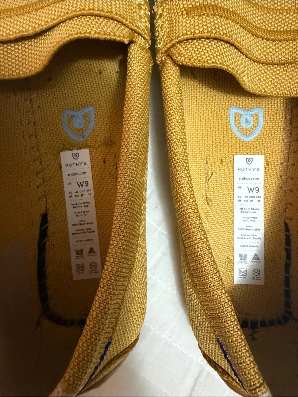 New Rothy's the Driver Slip-On Loafers Mustard Size 9